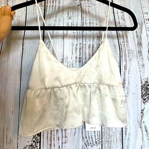 Aritzia Wilfred Lover Light Birch Crop Tank